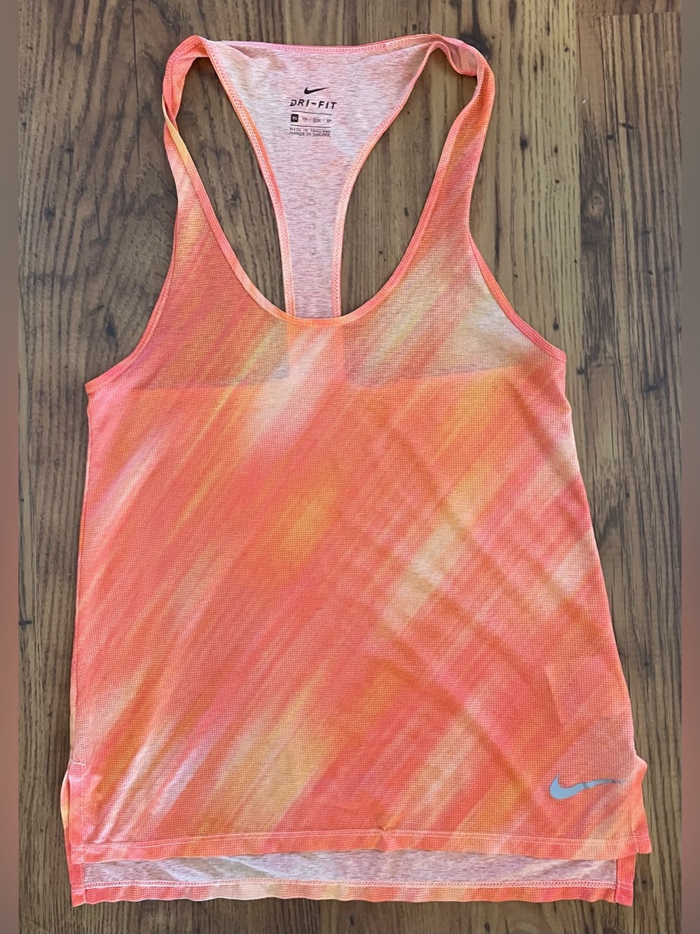 Nike Women's Dri-FIT Racerback Tank - Coral Orange Blend XS